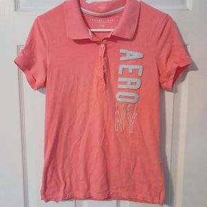 Women Aeropostale XL polo shirt pink